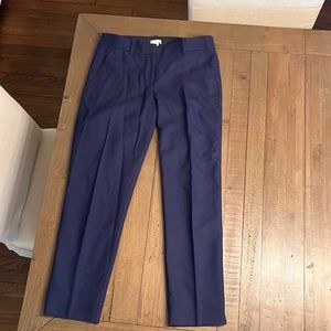 J Crew front zip blue cropped pants. Size o
